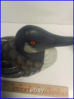 3 Decorative Solid Wood Ducks, Bufflehead, &2 Others, 2 With Glass Eyes