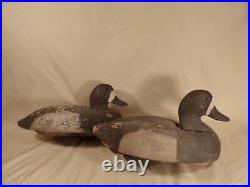 Antique Carved Wood Glass Eyes Duck Decoy w Old Paint Primitive Cabin Decor AAFA