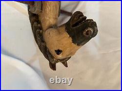 Antique Carved Wood Stick Hobby Horse-glass eyes- a collector's item