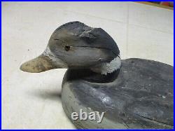 Antique Duck Decoy Large VTG Balsa Wood Glass Eyes Hunting Wildfowler