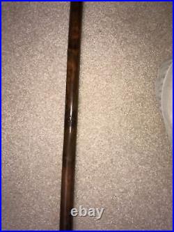 Antique Wood Cane Hand Carved Monkey Handle Glass Eyes 35 Long