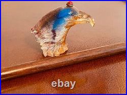 Carved Swiss Victorian Cane, Multi-Colored Horn Shore Bird, Glass Eyes, Stunning