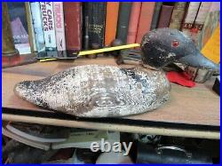 Early 1900 WOOD DUCK HUNTING Decoy BLUE BILL Glass Eyes WORKING WEIGHTED KEEL