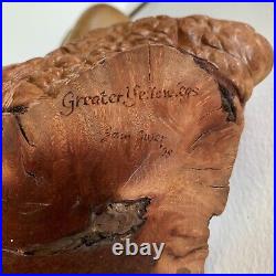 Greater Yellowlegs Hand Carved Wood Bird Glass Eyes Signed John Ower 1998 13