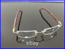 Imported men Rimless Eyeglass wood /metal eye-ware 55-18-140