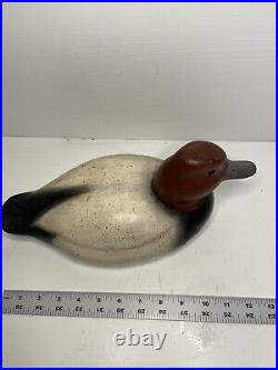 Lot of 4 Vintage Wooden Decorative Duck Decoys 80's-90's Solid Wood Glass Eyes
