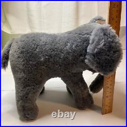 Rare Vintage Elephant Mohair Wood Wool Stuffing Toy Glass Eyes