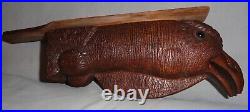 Signed Shrader Hand Craved Turkey Call Head withGlass Eyes Pa Artisan