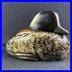 VTG Leo Koppy Hand Carved Painted Wood Duck Bufflehead Decoy Glass Eyes Signed