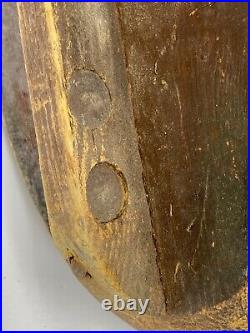 Vintage 50's 60's Wooden Duck Decoy Hand Carved 17 Long Glass Eyes Mallard Hen