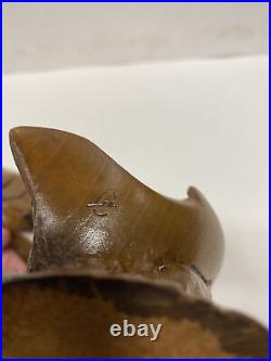 Vintage Artist Signed Hand Carved Wood Trout With Glass Eyes Free Shipping 6.5