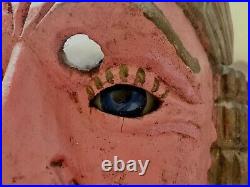 Vintage Guatemalan Dance Mask, Wood/Wooden, Glass Eyes