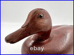 Vintage Wooden Northern Pintail Duck Wood Decoy Glass Eyes by Vernon 11.5 Long