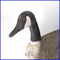 Vtg Canadian Goose Decoy Cork Body Wood Head Glass Eyes Life Size Duck Hunt